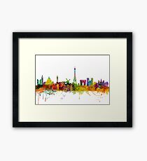 Paris France Skyline Cityscape Framed Print