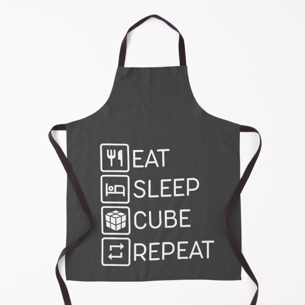 Item preview, Eat Sleep Cube Repeat v.2 (white) designed and sold by Anonymous Badger.