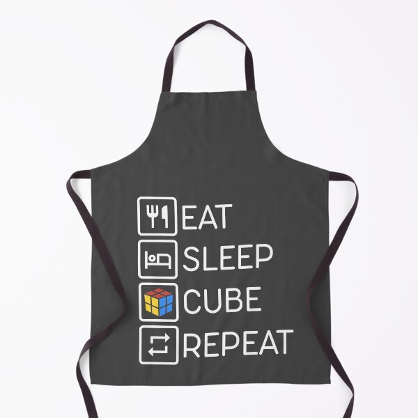 Item preview, Eat Sleep Cube Repeat v.2 (white + color) designed and sold by Anonymous Badger.