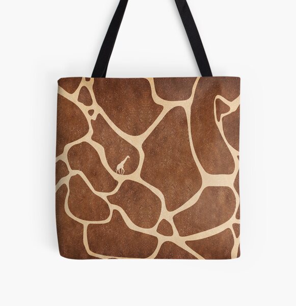 Animal Print ''Giraffe Print'' Natural Canvas Printed Bag Wildlife 