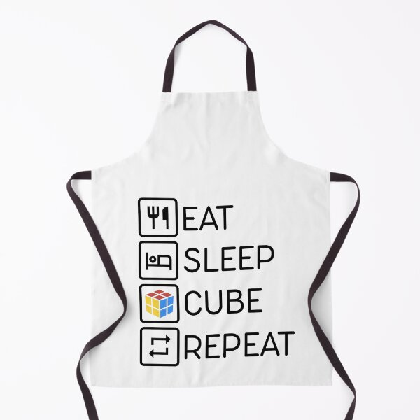 Item preview, Eat Sleep Cube Repeat v.2 (black + color) designed and sold by Anonymous Badger.