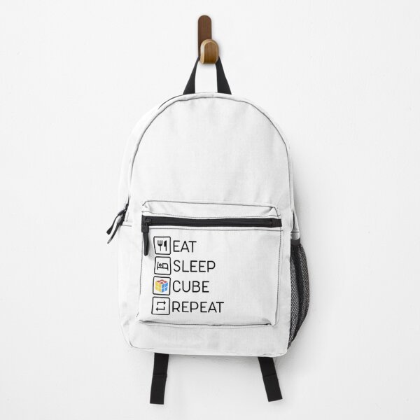 Item preview, Eat Sleep Cube Repeat v.2 (black + color) designed and sold by Anonymous Badger.