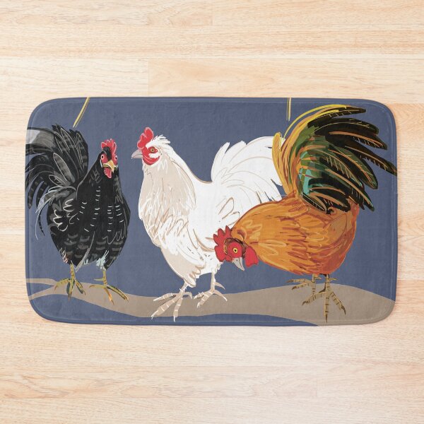 Item preview, Rooster pattern in Violet Blue designed and sold by EskTuulispaa.