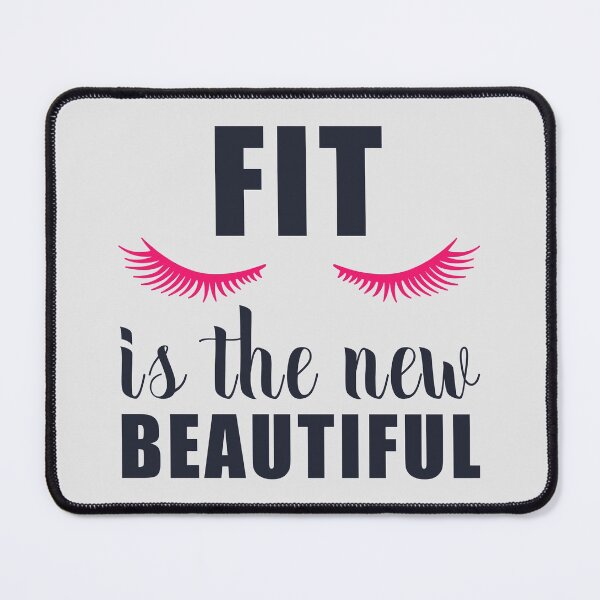 Item preview, Fit Is The New Beautiful Funny Gym For Ladies designed and sold by motivationaltee.