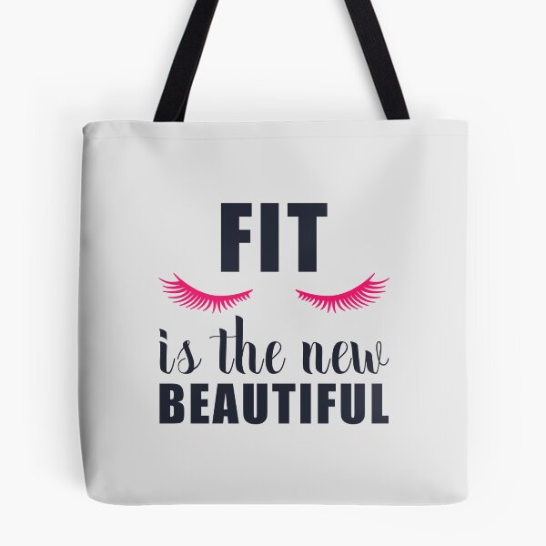 Item preview, Fit Is The New Beautiful Funny Gym For Ladies designed and sold by motivationaltee.