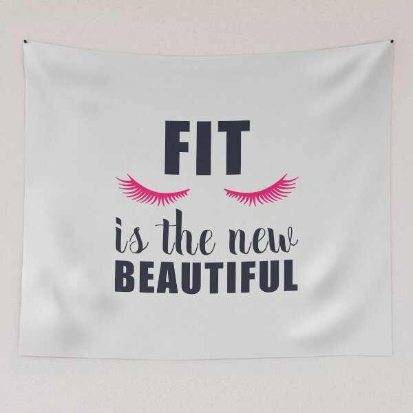 Item preview, Fit Is The New Beautiful Funny Gym For Ladies designed and sold by motivationaltee.