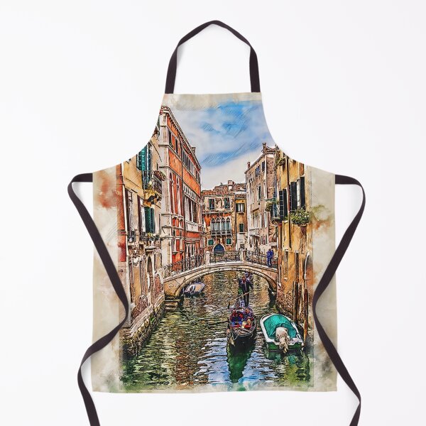 Item preview, Colored Venice canal with houses, bridge and gondola in water. Italy. designed and sold by Newlander90.