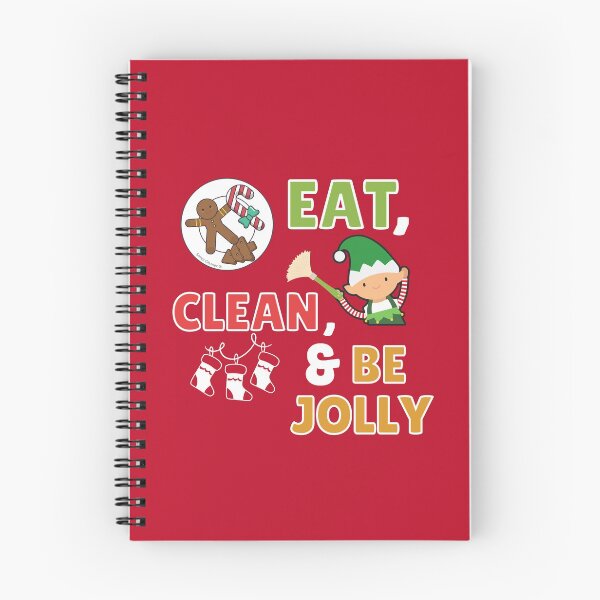 Item preview, Eat Clean and Be Jolly Novelty Christmas Cleaning Elf designed and sold by SavvyCleaner.
