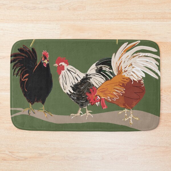 Item preview, Rooster pattern in green designed and sold by EskTuulispaa.