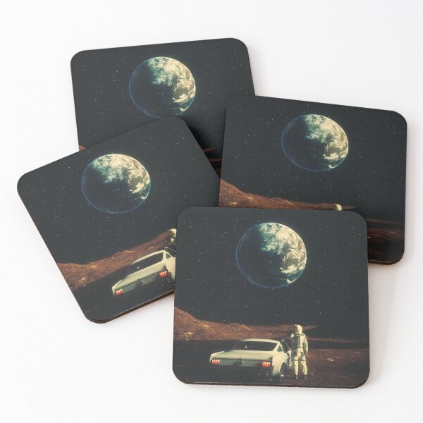 Item preview, Far From Home - Retro-Futuristic Marsian Astronaut Vintage Car Design Art designed and sold by Taudalpoi.