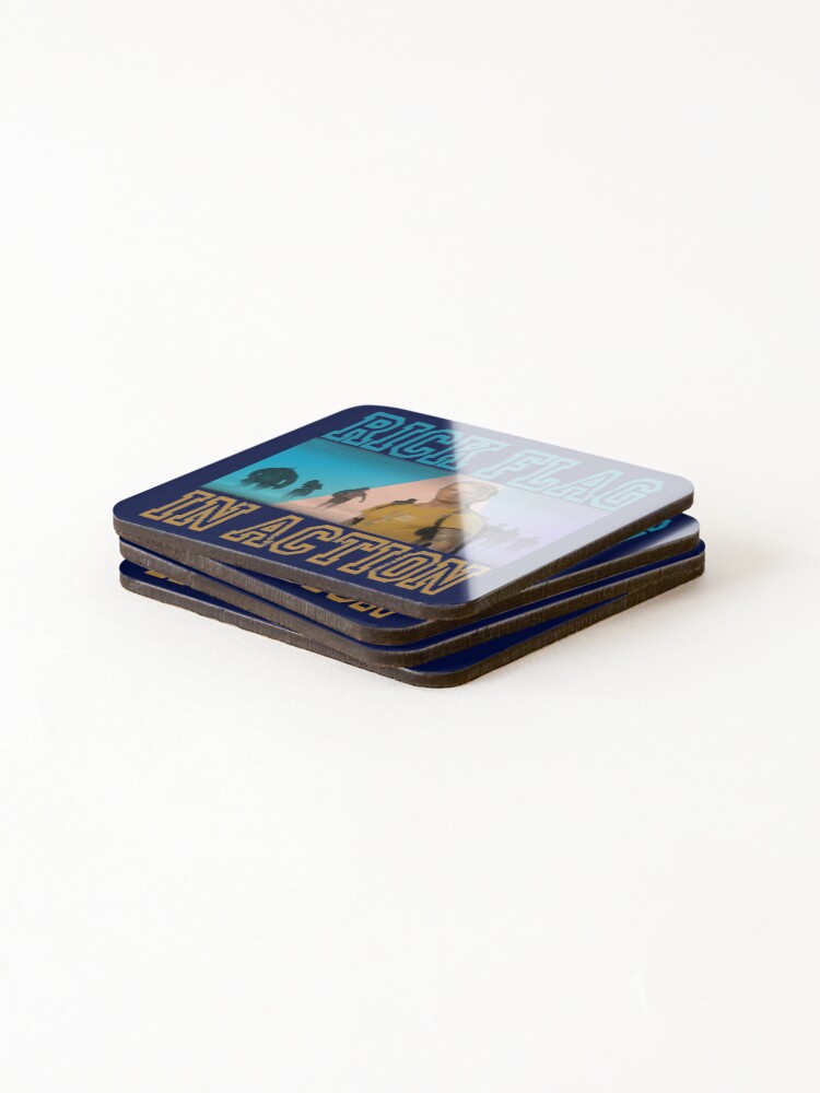 Thumbnail 4 of 5, Coasters (Set of 4), Rick Flag - In Action designed and sold by RICHMAN-CA.