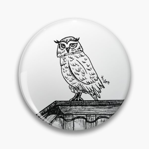 Item preview, Owl on Roof Illustration designed and sold by Kelsey Lang.