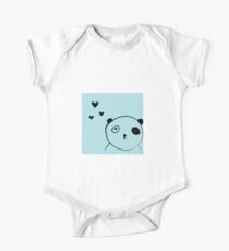 Panda in love blue One Piece - Short Sleeve