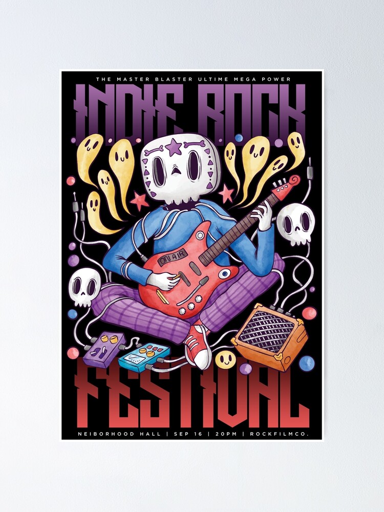 indie-rock-festival-poster-for-sale-by-rockfilmdesign-redbubble
