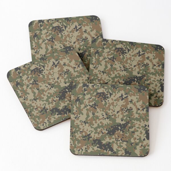Item preview, Camouflage Black Brown Flat Dark Earth OD Green Woodland Camo designed and sold by Cyberty.