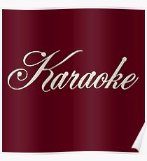 Classic Karaoke White Poster