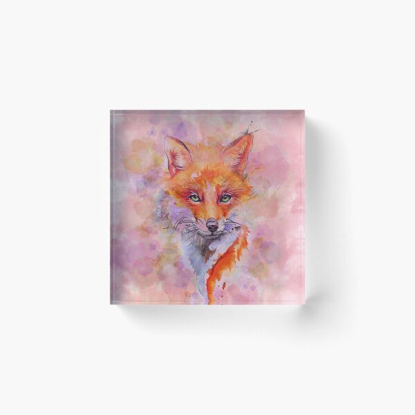 Item preview, Watercolor colorful Fox designed and sold by CatyArte.