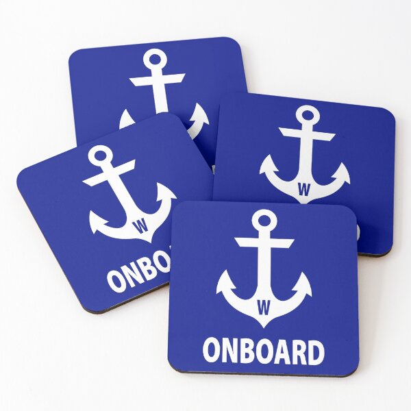 (W) Anchor Onboard Coasters (Set of 4)