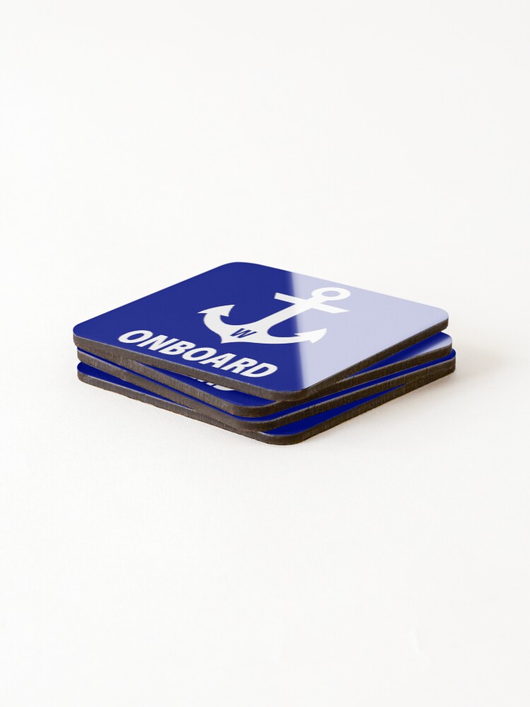 Thumbnail 4 of 5, Coasters (Set of 4), (W) Anchor Onboard designed and sold by NBHannah.