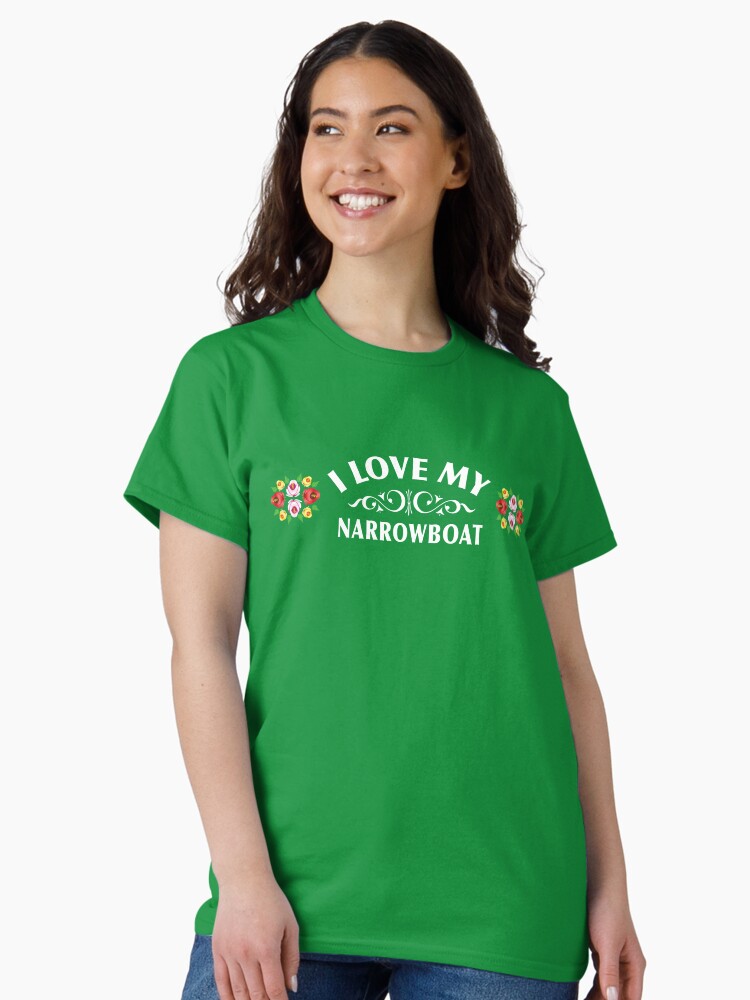 Thumbnail 2 of 7, Classic T-Shirt, I Love My Narrowboat designed and sold by NBHannah.