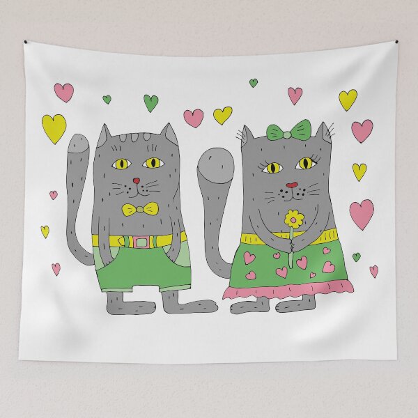 Item preview, Enamored cats. designed and sold by Olga81creative.