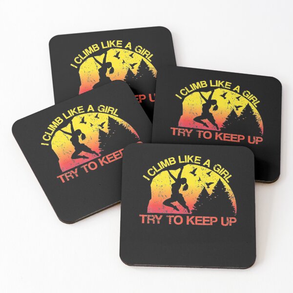 Item preview, I Climb Like A Girl Rock Climbing Gear Sunset designed and sold by GabiStock.