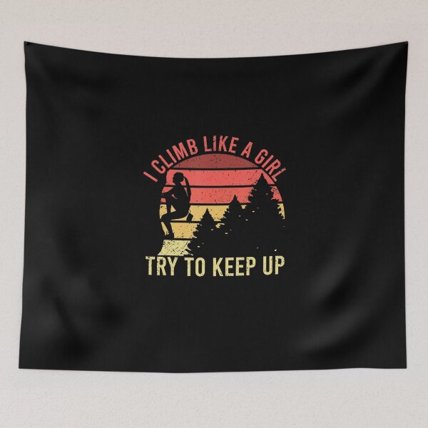 Item preview, Subo como una niña Rock Climbing Gear Vintage designed and sold by GabiStock.