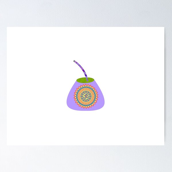 Item preview, Goa mandala - purple mate bombilla designed and sold by NoelNimmad.