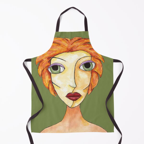 Item preview, Brown Orange Vintage abstract portrait designed and sold by ZoJovArt.