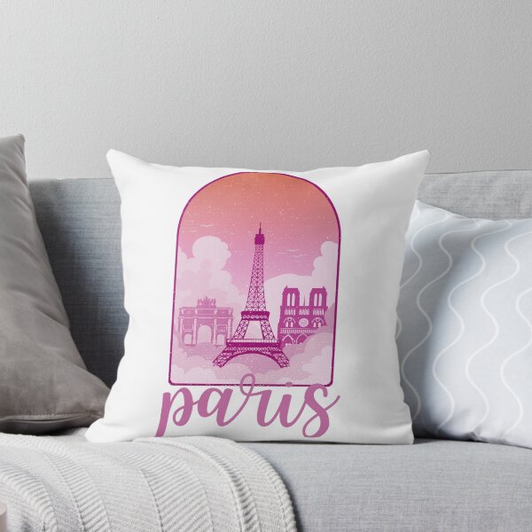 Artikelvorschau, Rosa Pariser Fenster Paris Skyline Frankreich entworfen und verkauft von Hoiho Adventure Shirts.