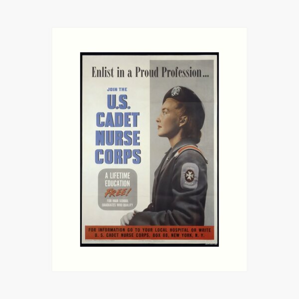 Vista previa del artículo con la obra «Póster de la Segunda Guerra Mundial: "Alístate en una profesión orgullosa"», diseñado y vendido por Ali De Sol.