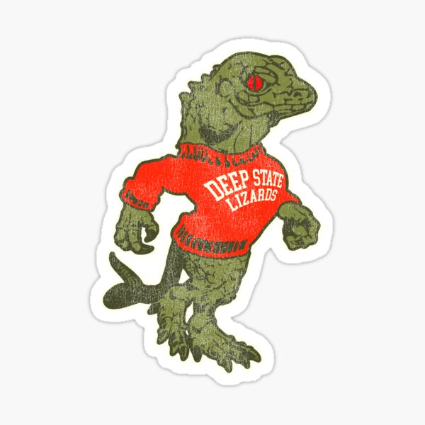 Item preview, Retro Deep State Lizards Conspiracy Sports Parody Mascot designed and sold by acquiesce13.