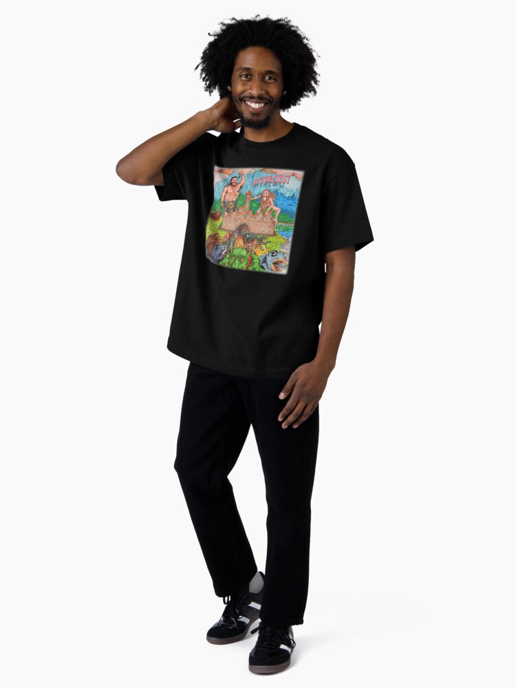 Thumbnail 4 of 7, Oversized T-Shirt, Attacks! Square designed and sold by The-Nasty-Hooks.