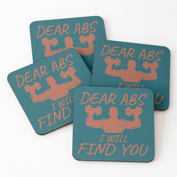 Item preview,  Dear Abs I Will Find You, Funny, Gym, Fitness, Workout Motivation Quote designed and sold by DesignHouse07.