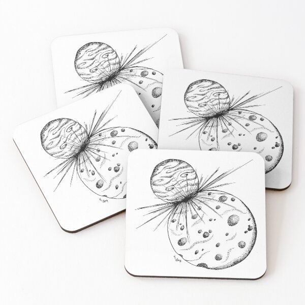 Item preview, Colliding Planets Illustration designed and sold by Kelsey Lang.