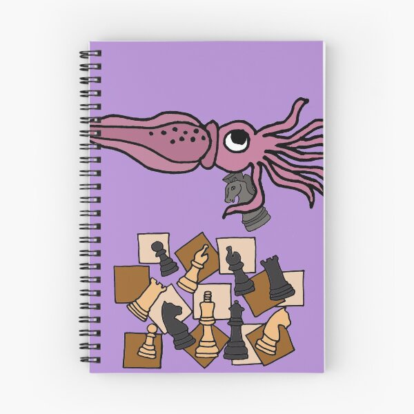 Item preview, Funny Purple Squid Playing Chess Game Cartoon designed and sold by Nature's Fancy.