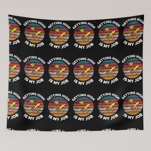 Item preview, Getting High Is My Job - Sunset Airplane Design - Getting High Is My Job Travel Funny designed and sold by ExploreTheStore.
