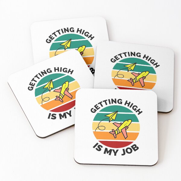 Item preview, Getting High Is My Job - Sunset Airplane Design - Getting High Is My Job Travel Funny designed and sold by ExploreTheStore.