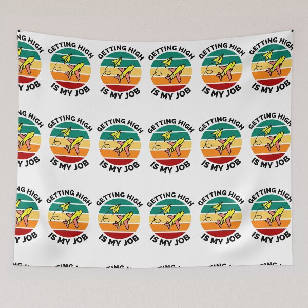 Item preview, Getting High Is My Job - Sunset Airplane Design - Getting High Is My Job Travel Funny designed and sold by ExploreTheStore.