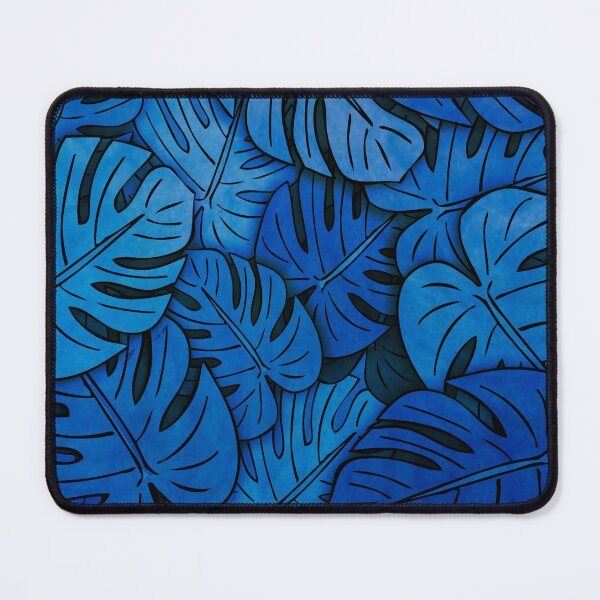 Item preview, Blue Monstera Leaves designed and sold by HeadRubble.