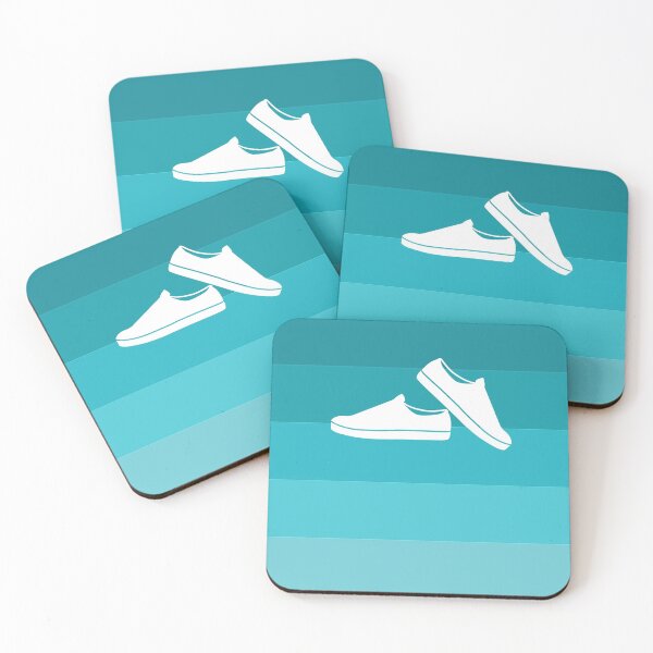 Item preview, Teal Color Gradiant And White Sneakers designed and sold by Promedia.