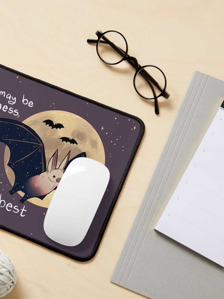 Alternate view of "I May Be a Mess, But I'm Doin' My Best" Sparkle Bat Mouse Pad