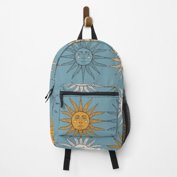 Item preview, Lino Striped Sun Pattern Teal designed and sold by Old Urban Farmhouse Design Studio.