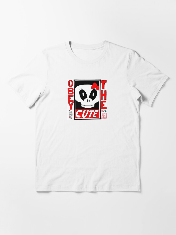 Alternate view of Skelly-chan OBEY THE CUTE Essential T-Shirt