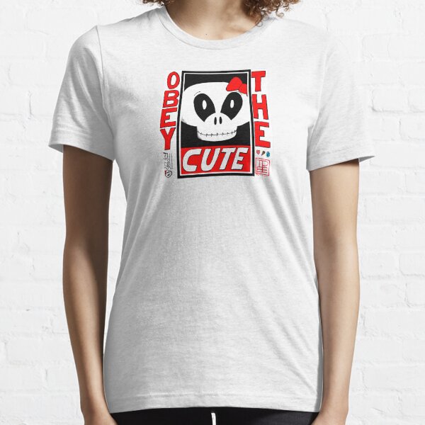 Skelly-chan OBEY THE CUTE Essential T-Shirt