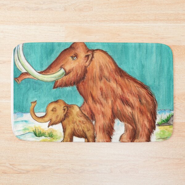 Item preview, Woolly Mammoth Mother and Child  designed and sold by Stefanieshea.