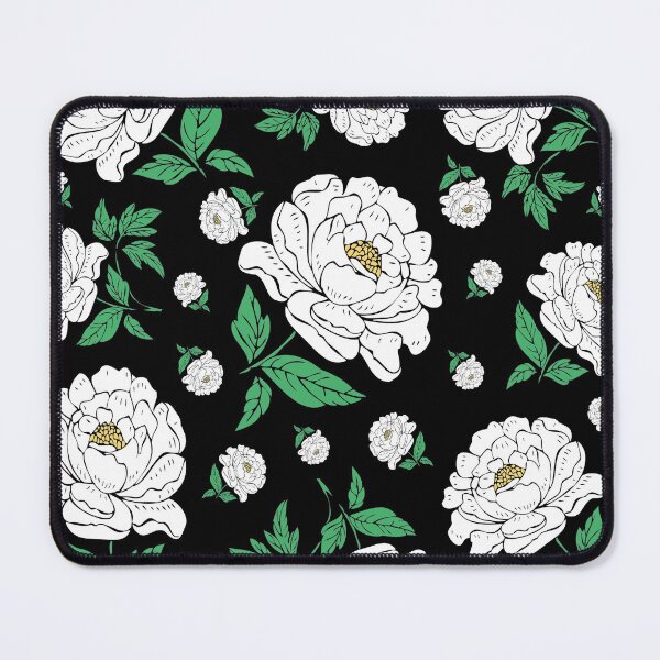 Item preview, White Peonies on Living Coral designed and sold by Rockett Graphics.