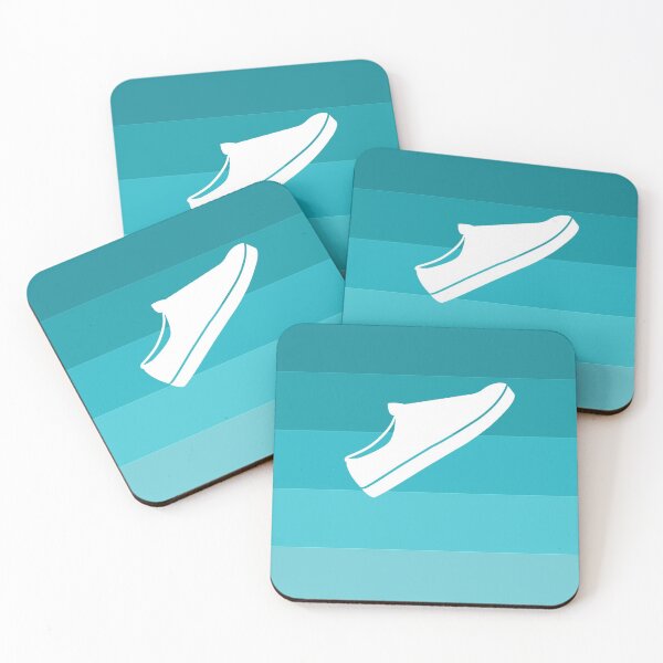 Item preview, Teal Color Gradiant And White Sneakers designed and sold by Promedia.