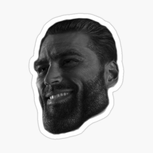 Giga Chad Face, Namaste (Giga Chad Meme) Sticker by LaShantinPTY507