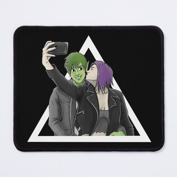 Item preview, Beast Boy and Raven Selfie - bbrae designed and sold by CryptidArt.